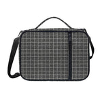 Noisy Windowpane Pattern Print Shoulder Strap Bible Bag