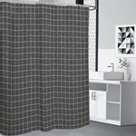 Noisy Windowpane Pattern Print Shower Curtain