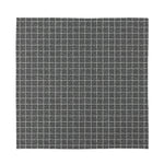 Noisy Windowpane Pattern Print Silk Bandana