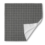Noisy Windowpane Pattern Print Silk Bandana