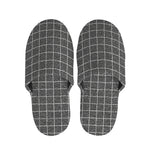 Noisy Windowpane Pattern Print Slippers