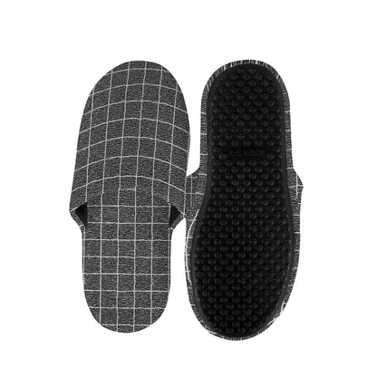 Noisy Windowpane Pattern Print Slippers