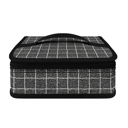Noisy Windowpane Pattern Print Small Lunch Bag