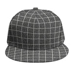 Noisy Windowpane Pattern Print Snapback Cap