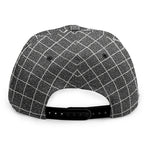 Noisy Windowpane Pattern Print Snapback Cap