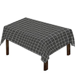 Noisy Windowpane Pattern Print Tablecloth
