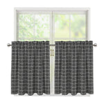 Noisy Windowpane Pattern Print Tier Curtains