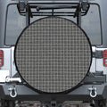 Noisy Windowpane Pattern Print Tire Cover
