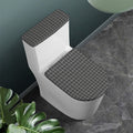 Noisy Windowpane Pattern Print Toilet Lid And Tank Cover Set