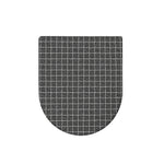 Noisy Windowpane Pattern Print Toilet Lid Cover