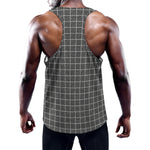 Noisy Windowpane Pattern Print Training Tank Top