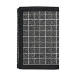 Noisy Windowpane Pattern Print Trifold Wallet
