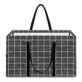 Noisy Windowpane Pattern Print Utility Tote Bag