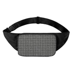 Noisy Windowpane Pattern Print Waist Bag