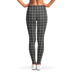 Noisy Windowpane Pattern Print Women's Leggings