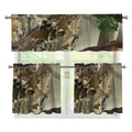 Oak Tree Hunting Camouflage Print 3 Piece Kitchen Curtains