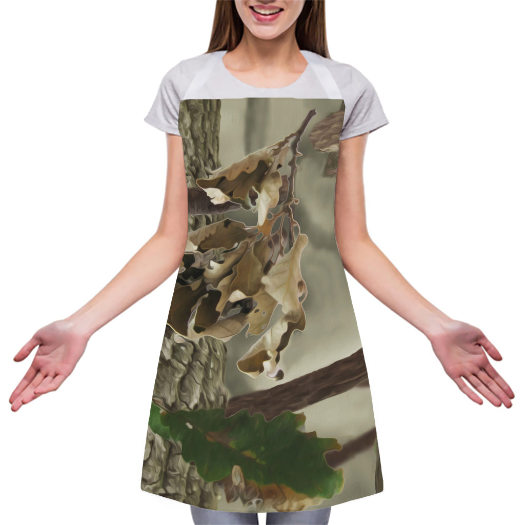 Oak Tree Hunting Camouflage Print Adjustable Apron