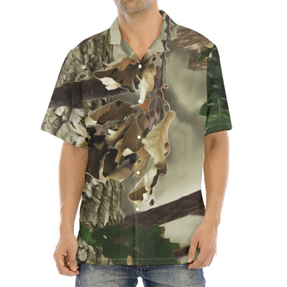 Oak Tree Hunting Camouflage Print Aloha Shirt