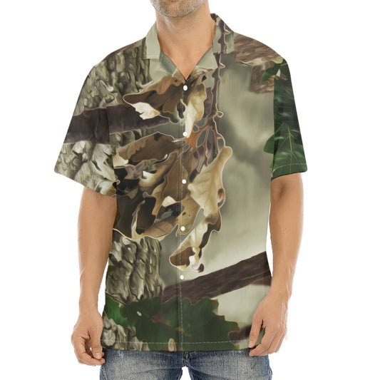 Oak Tree Hunting Camouflage Print Aloha Shirt