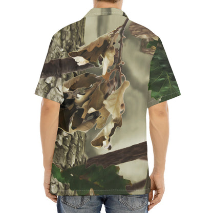 Oak Tree Hunting Camouflage Print Aloha Shirt
