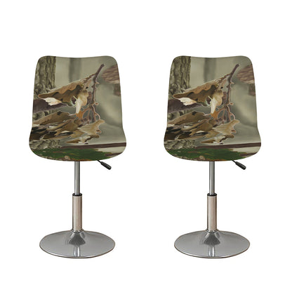 Oak Tree Hunting Camouflage Print Bar Stool Covers
