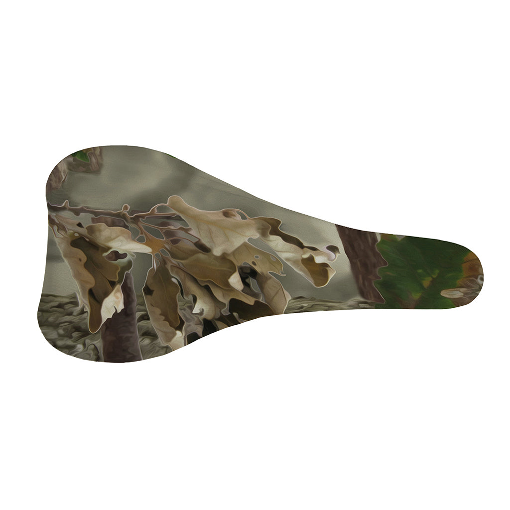 Oak Tree Hunting Camouflage Print Bicycle Seat Cover