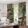 Oak Tree Hunting Camouflage Print Dimout Grommet Curtains