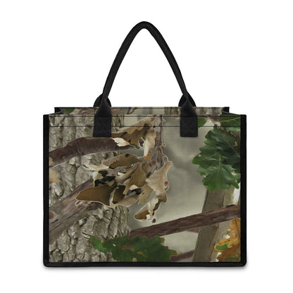 Oak Tree Hunting Camouflage Print Canvas Tote Bag