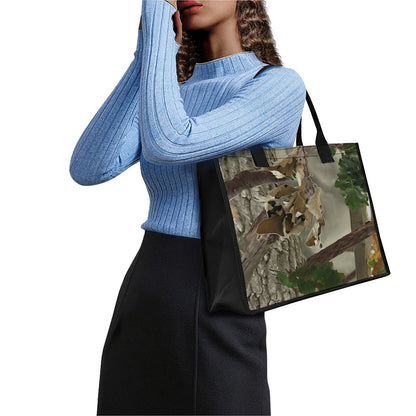 Oak Tree Hunting Camouflage Print Canvas Tote Bag