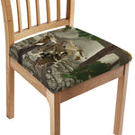Oak Tree Hunting Camouflage Print Chair Cushion Cover