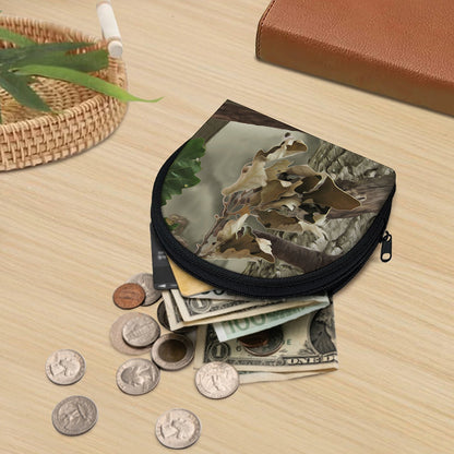 Oak Tree Hunting Camouflage Print Coin Purse