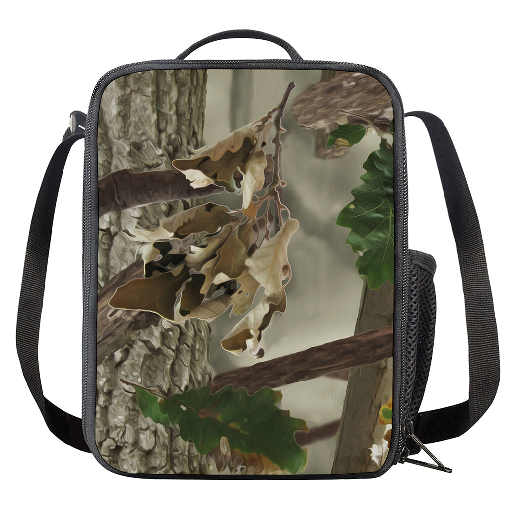 Oak Tree Hunting Camouflage Print Crossbody Lunch Bag