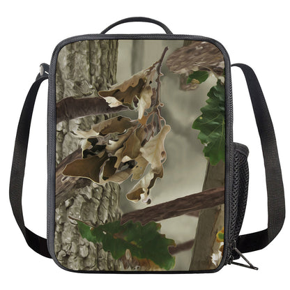Oak Tree Hunting Camouflage Print Crossbody Lunch Bag