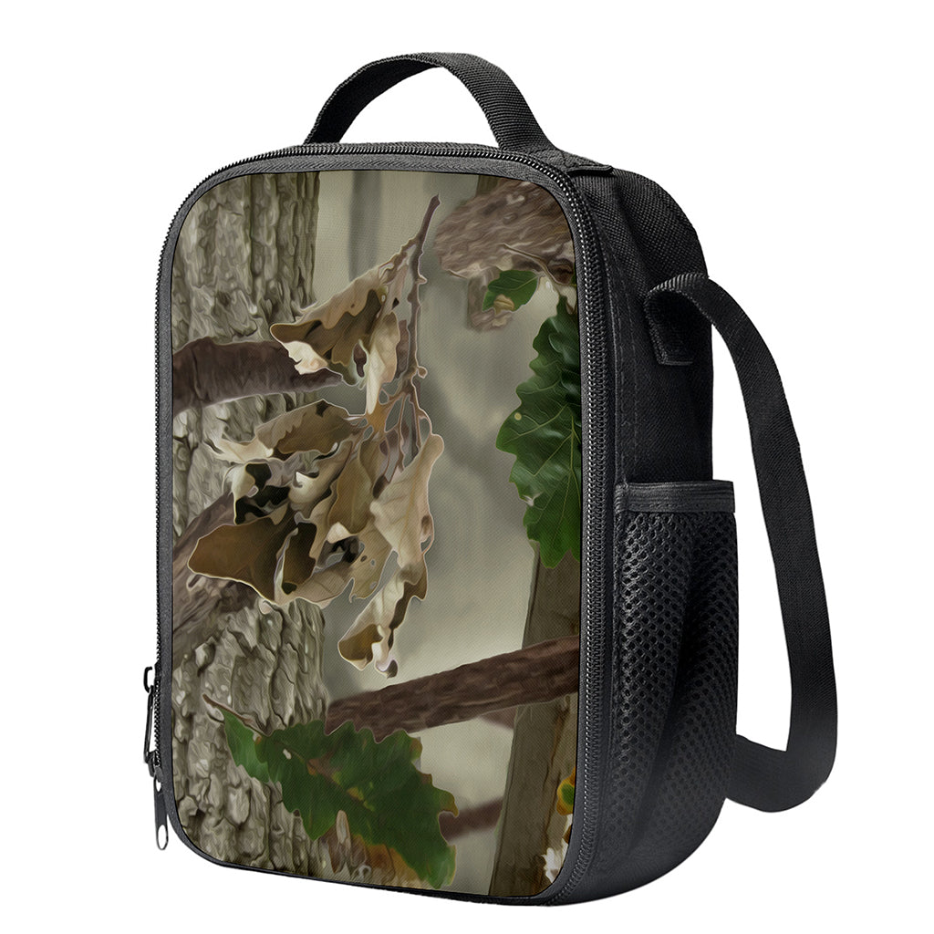 Oak Tree Hunting Camouflage Print Crossbody Lunch Bag