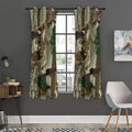 Oak Tree Hunting Camouflage Print Grommet Curtain Panels