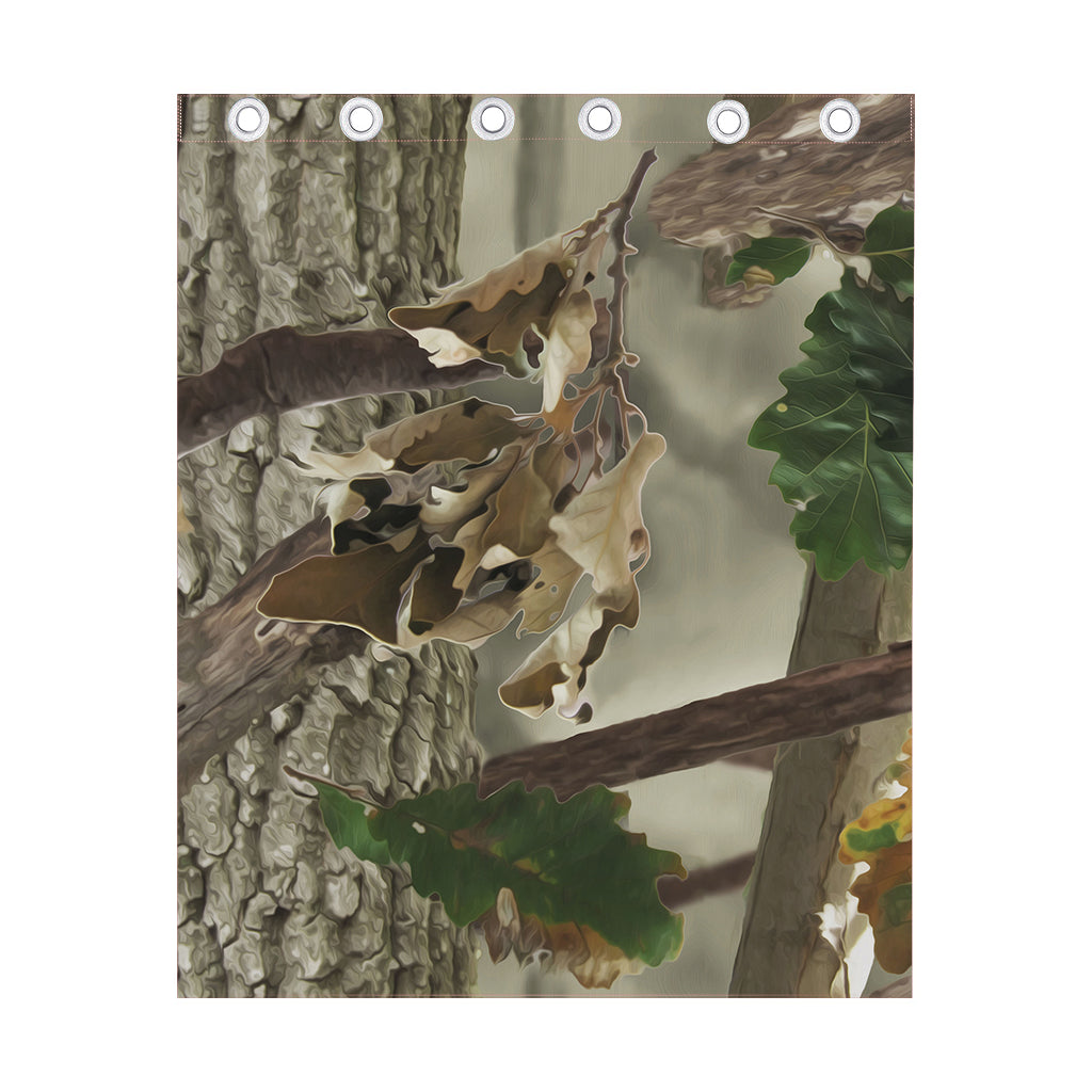 Oak Tree Hunting Camouflage Print Curtain