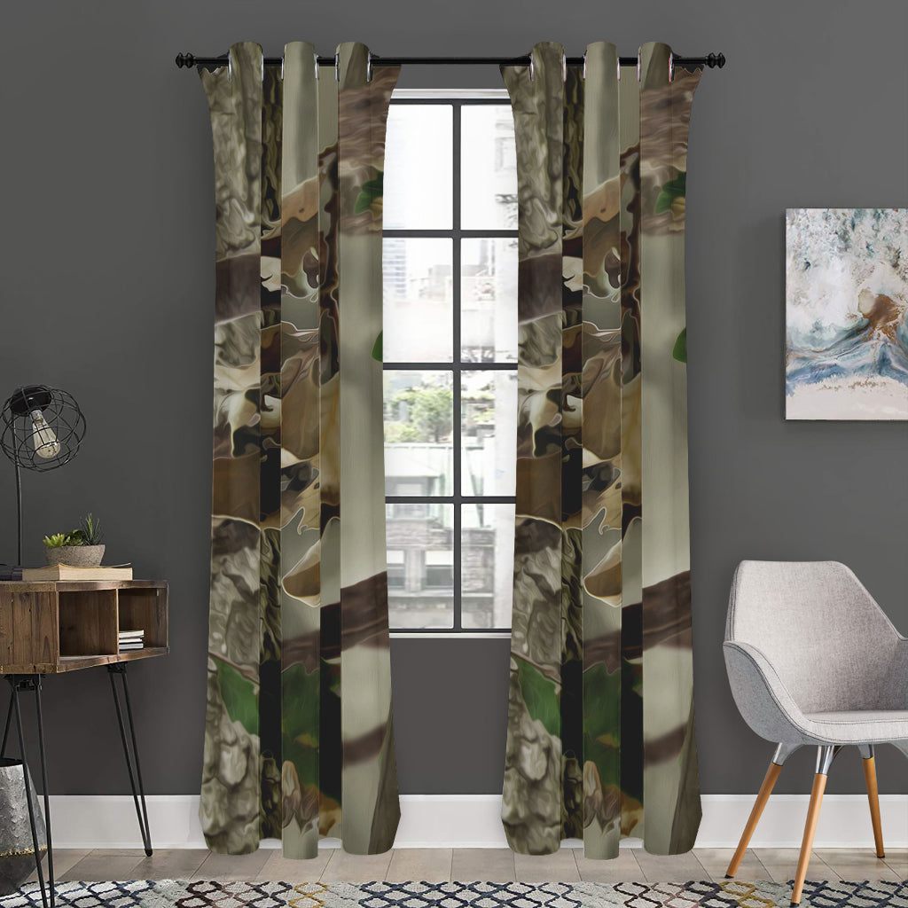 Oak Tree Hunting Camouflage Print Curtain