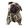 Oak Tree Hunting Camouflage Print Dog Zip Up Hoodie