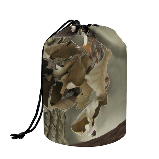 Oak Tree Hunting Camouflage Print Drawstring Makeup Bag