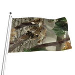 Oak Tree Hunting Camouflage Print Flag