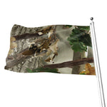 Oak Tree Hunting Camouflage Print Flag