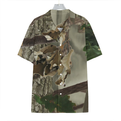Oak Tree Hunting Camouflage Print Hawaiian Shirt