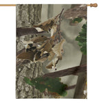 Oak Tree Hunting Camouflage Print House Flag