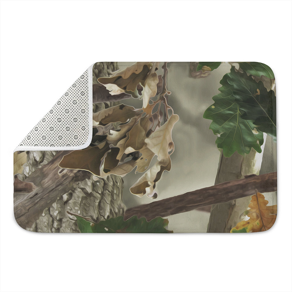 Oak Tree Hunting Camouflage Print Indoor Door Mat