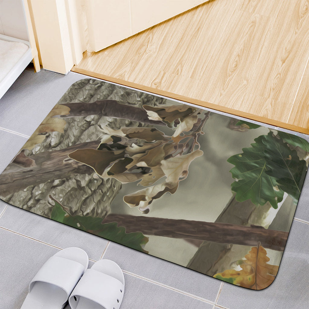 Oak Tree Hunting Camouflage Print Indoor Door Mat