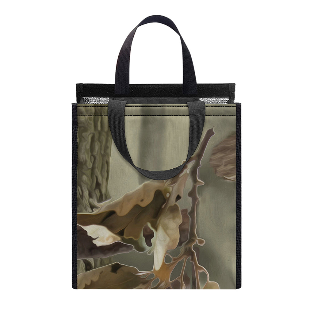 Oak Tree Hunting Camouflage Print Insulated Lunch Tote