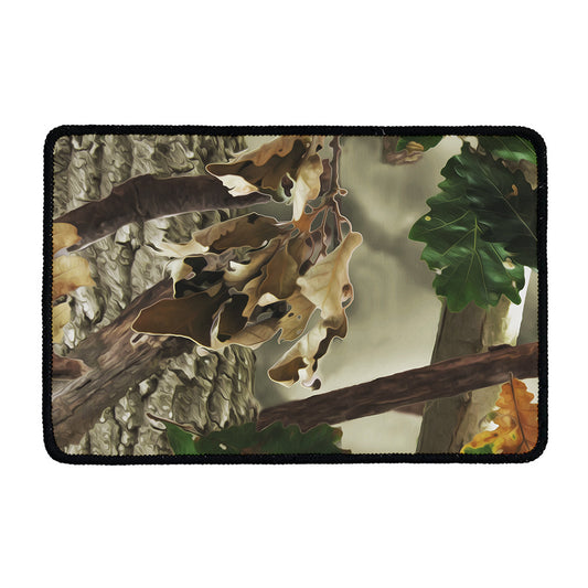 Oak Tree Hunting Camouflage Print Kitchen Mat