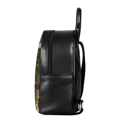 Oak Tree Hunting Camouflage Print Leather Backpack