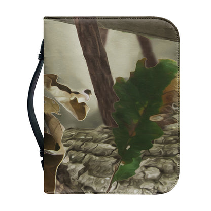 Oak Tree Hunting Camouflage Print Leather Bible Cover