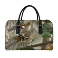 Oak Tree Hunting Camouflage Print Leather Duffel Bag